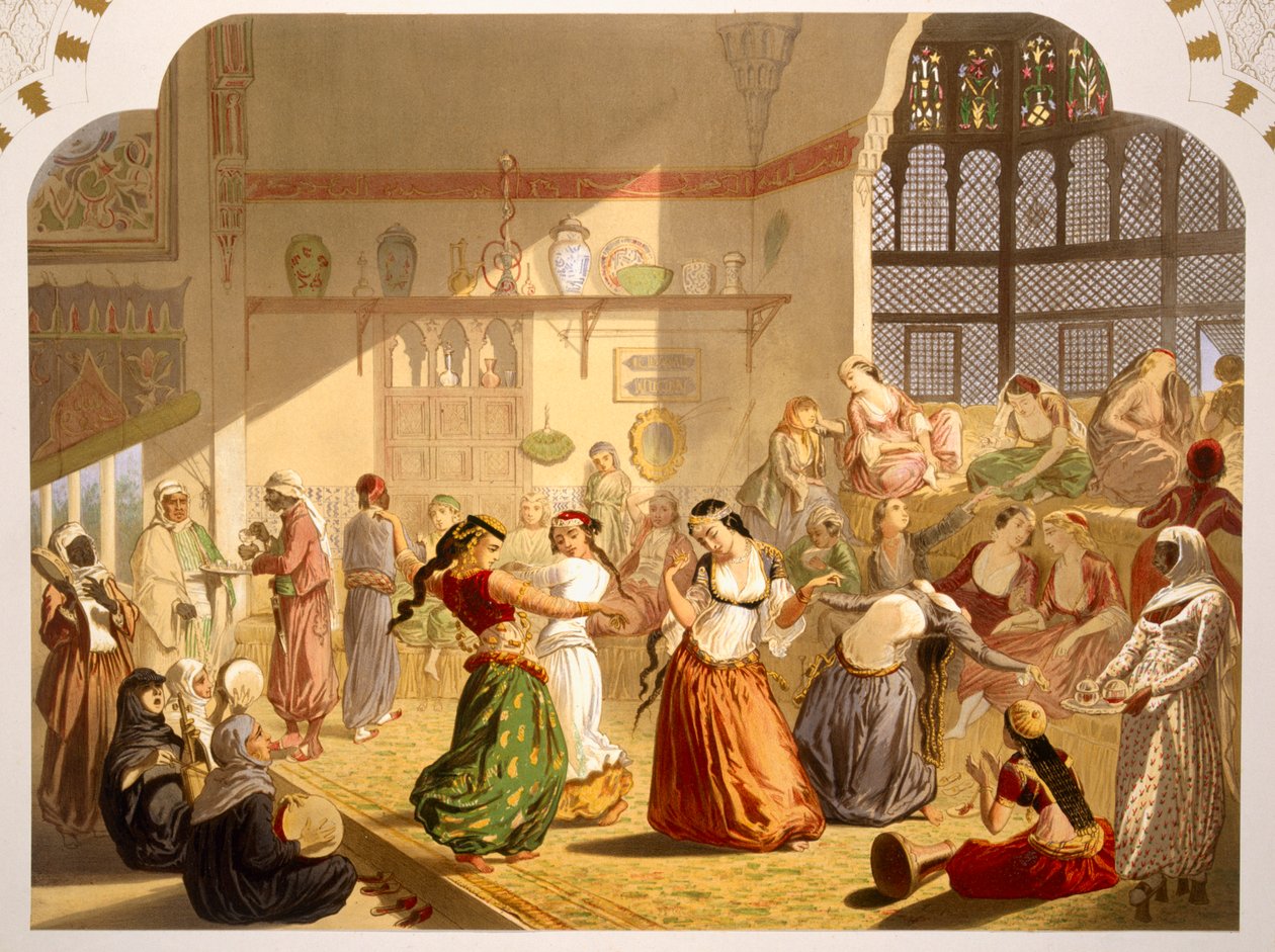 Ceremonia de danza en El Cairo, 1860 de French School