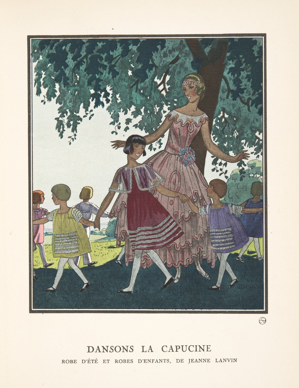 Dansons la Capucine, de una colección de láminas de moda de French School