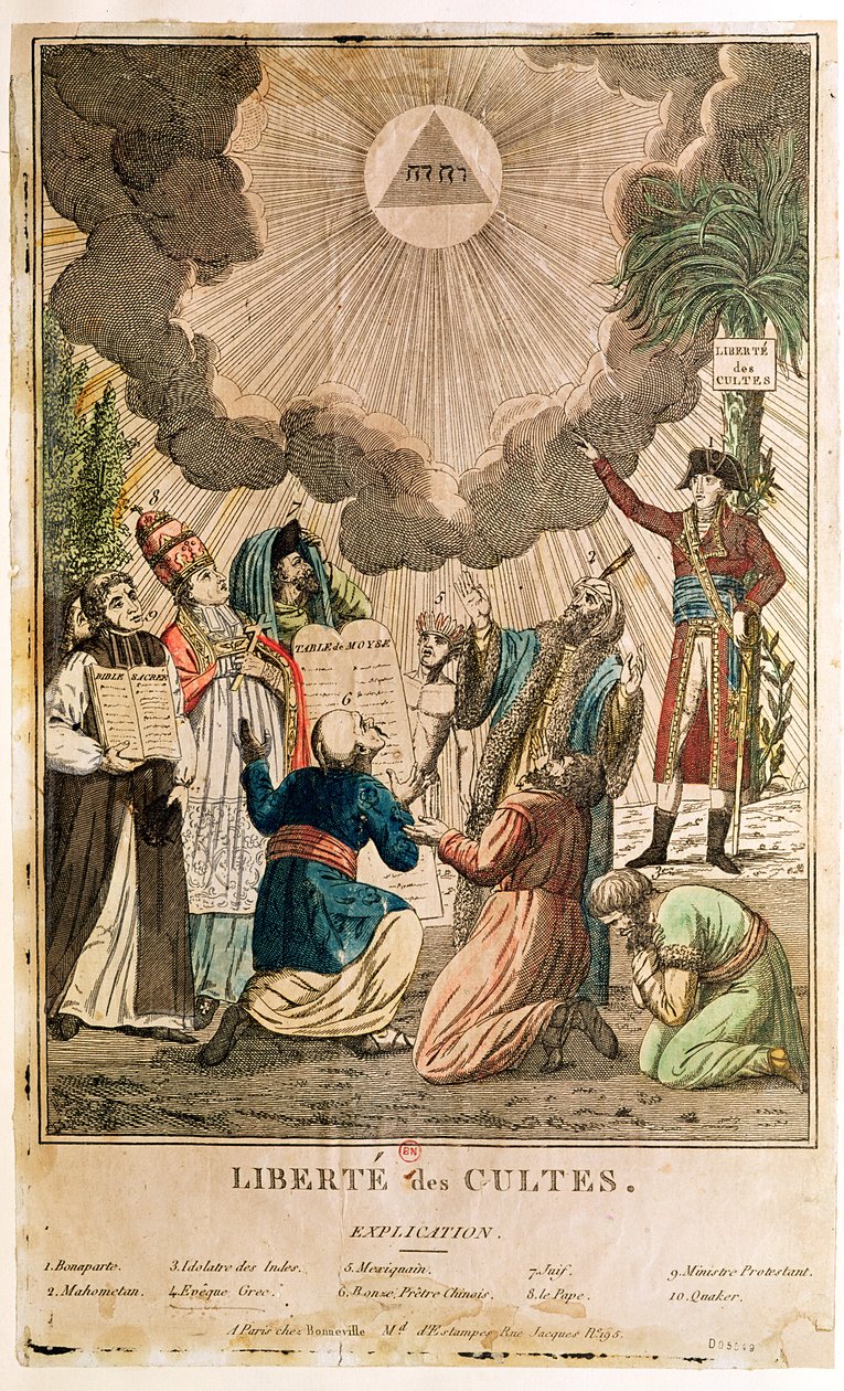 Decreto que instituye la libertad de culto, noviembre 1799 de French School