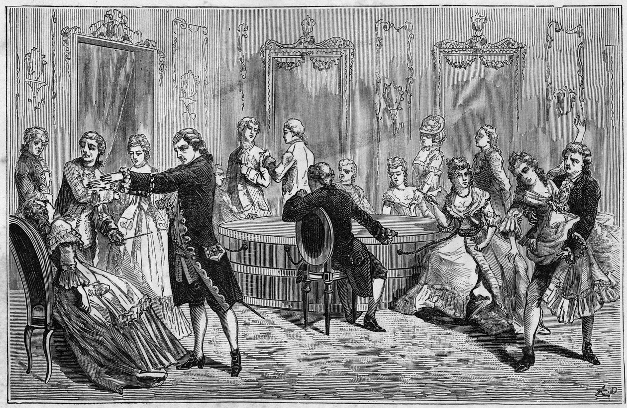 Demostración por Frederic Antoine Mesmer (Franz Anton Mesmer) de French School