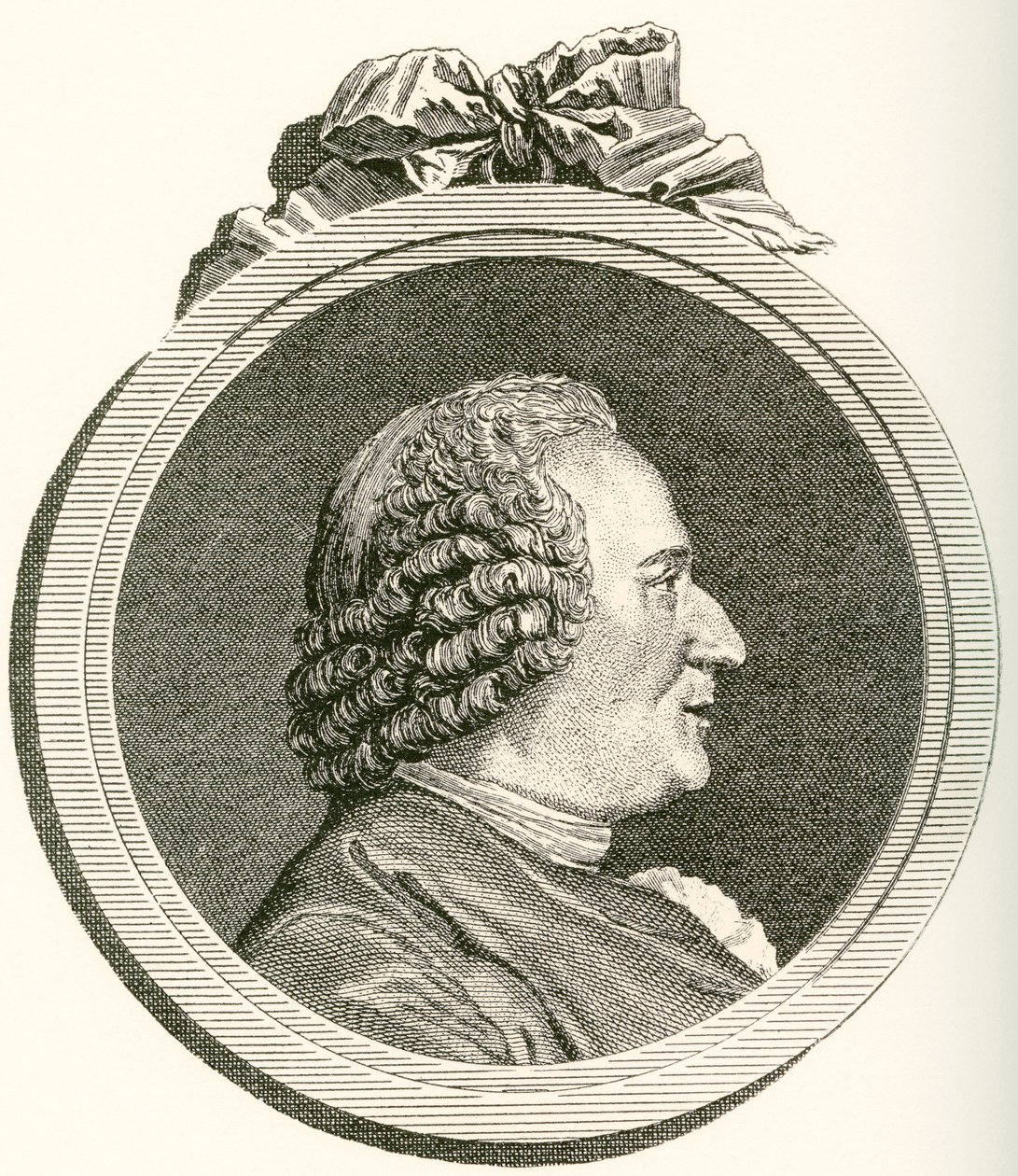 Denis Diderot, 1713-1784. Filósofo, crítico de arte y escritor francés. De Les Heures Libres publicado en 1908 de French School