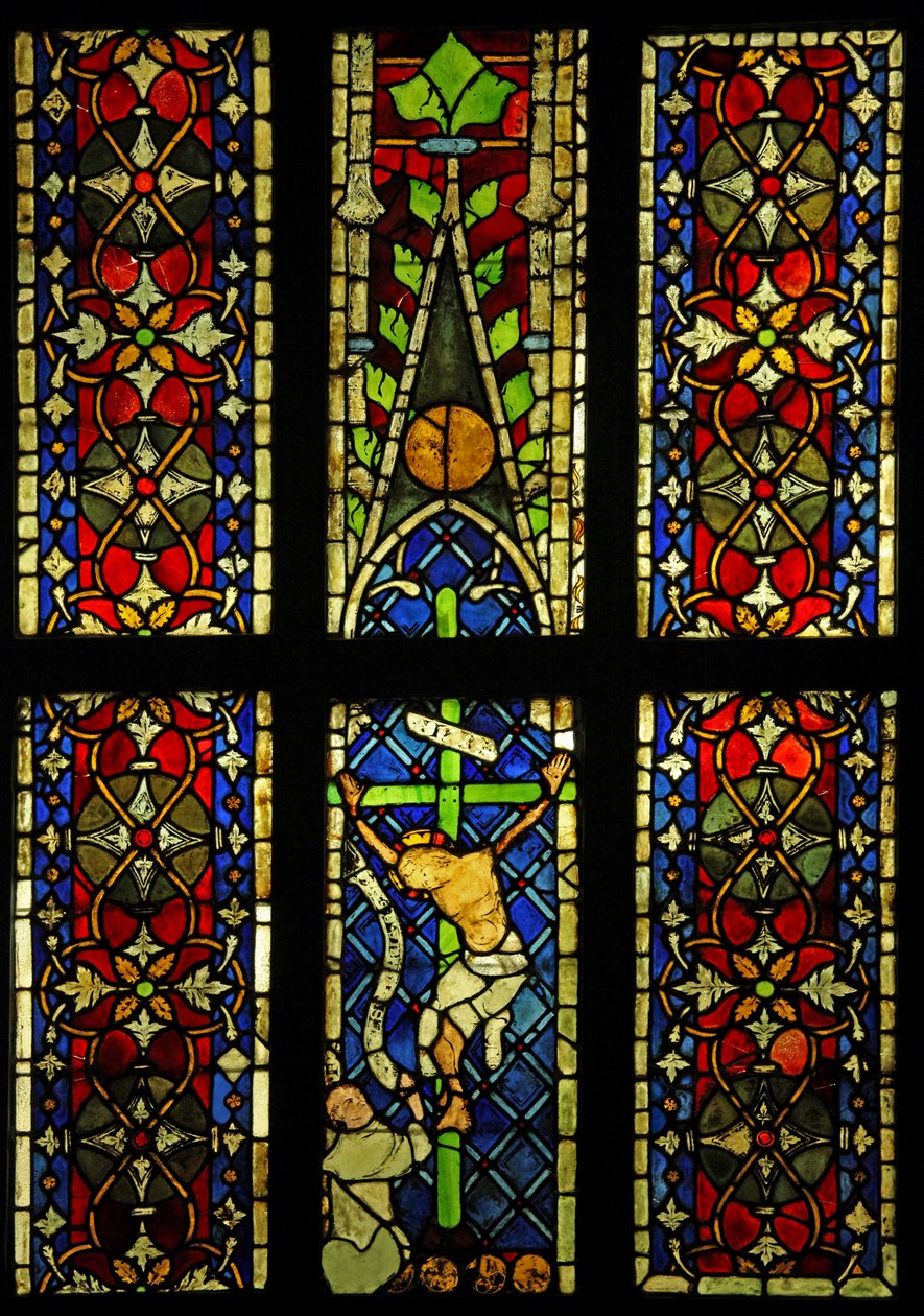 La Crucifixión, originalmente de la iglesia de los Franciscanos en Colmar? de French School