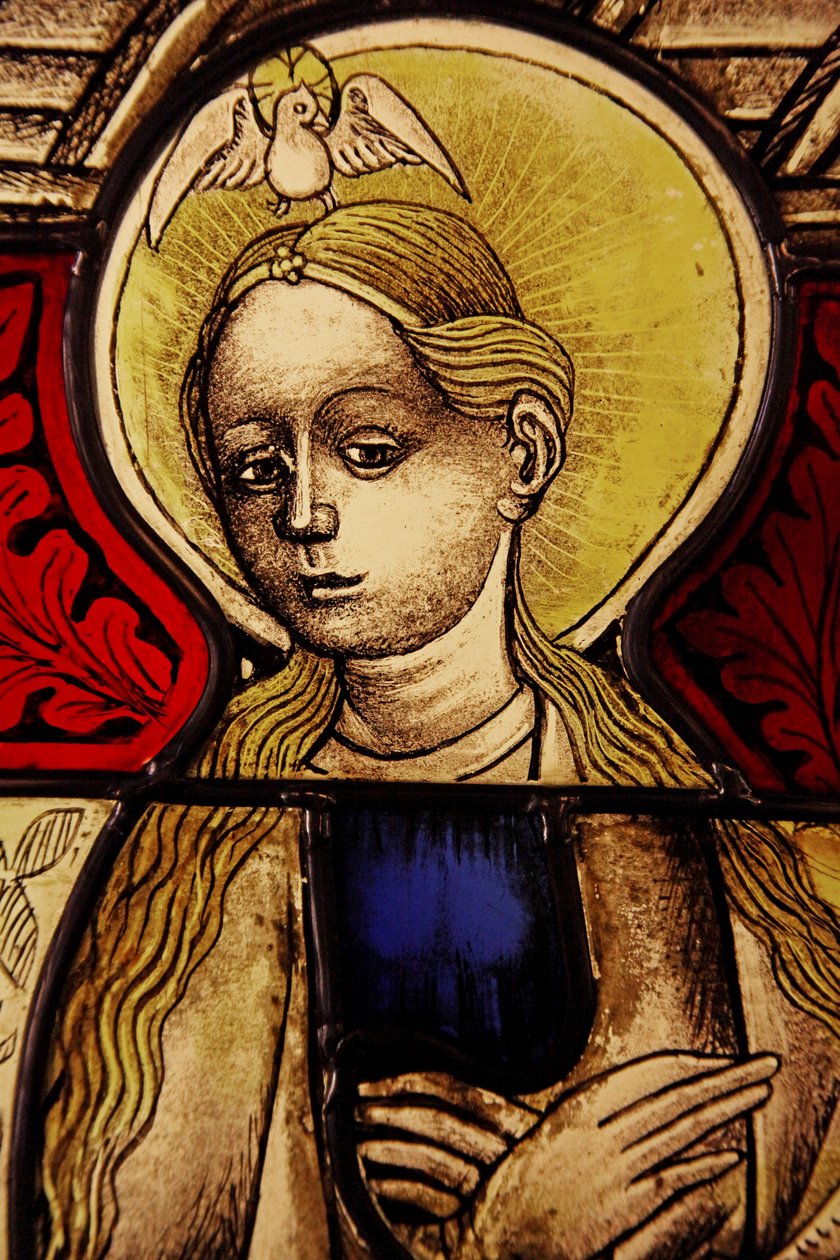 La Virgen María en la Anunciación, originalmente del Alto Rin de French School