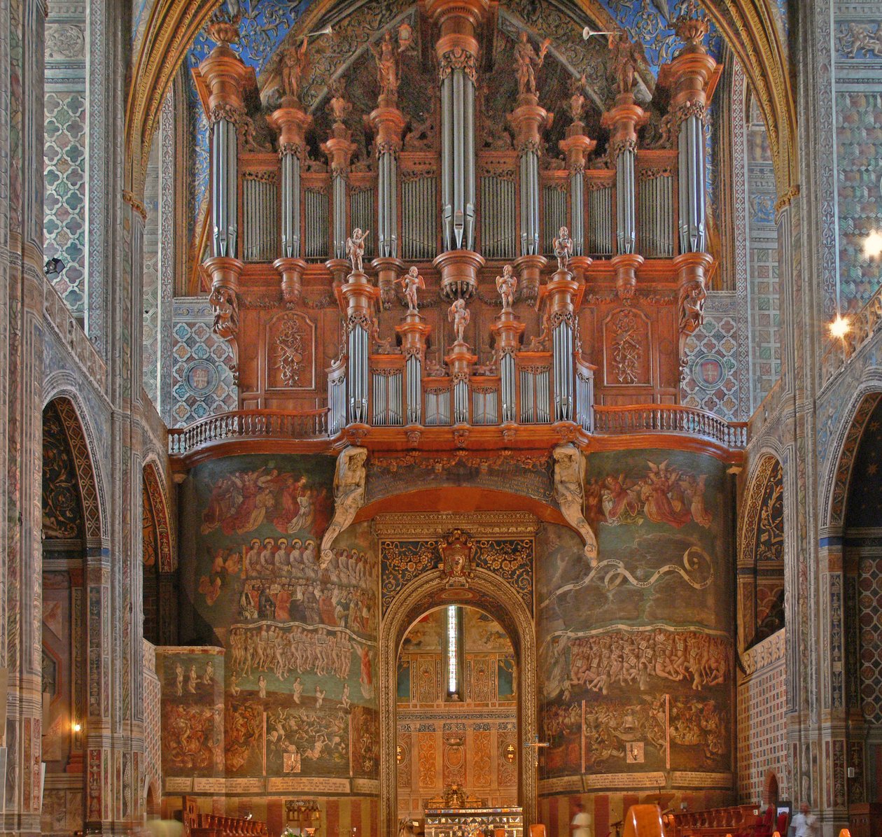 Representación del órgano con el Juicio Final de French School