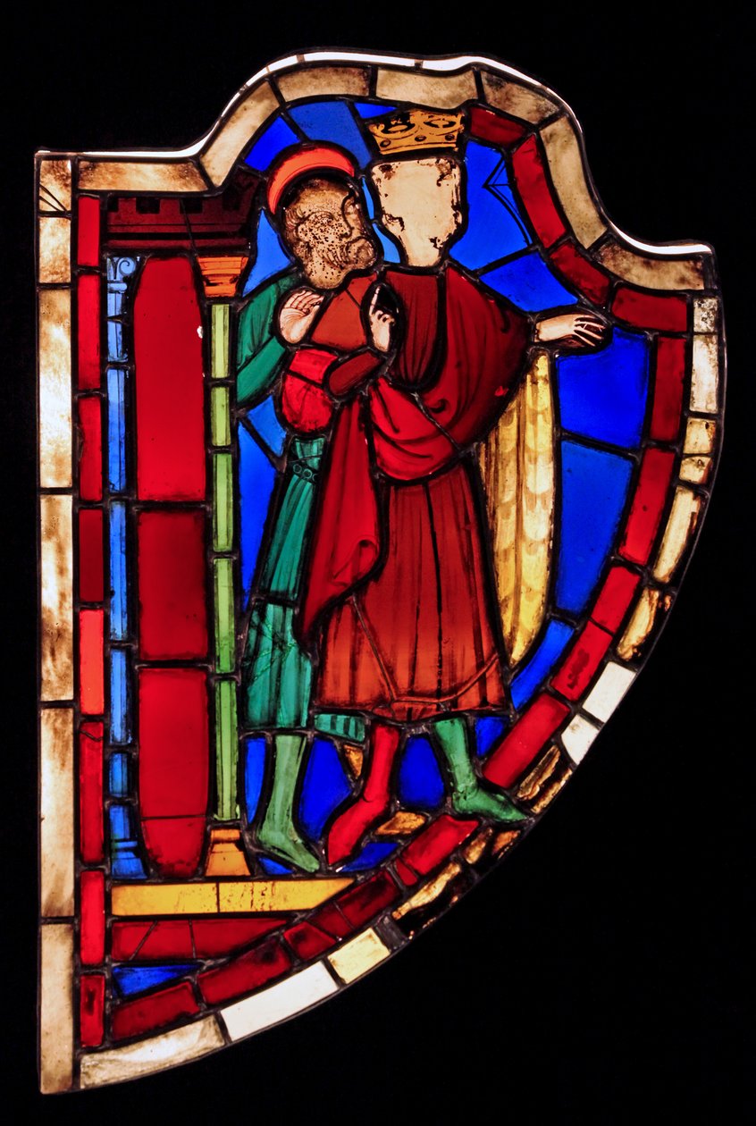 Dos personas, ex Ste Chapelle (Bay C, la ventana de Esther) de French School