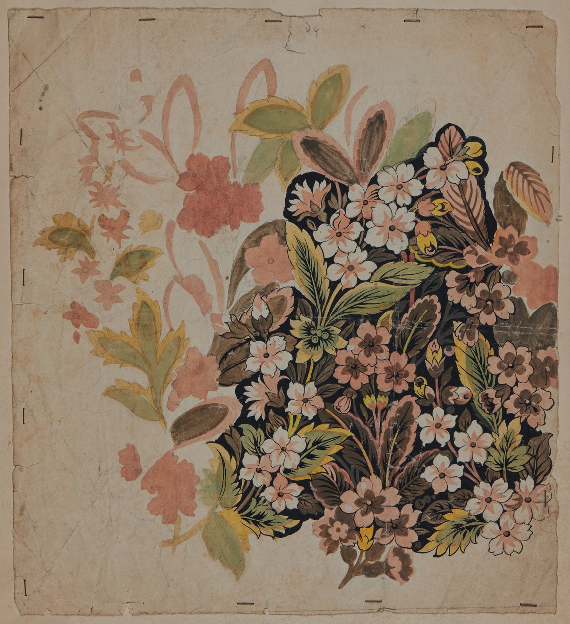 Dibujo de diseño, principios del siglo XVIII de French School