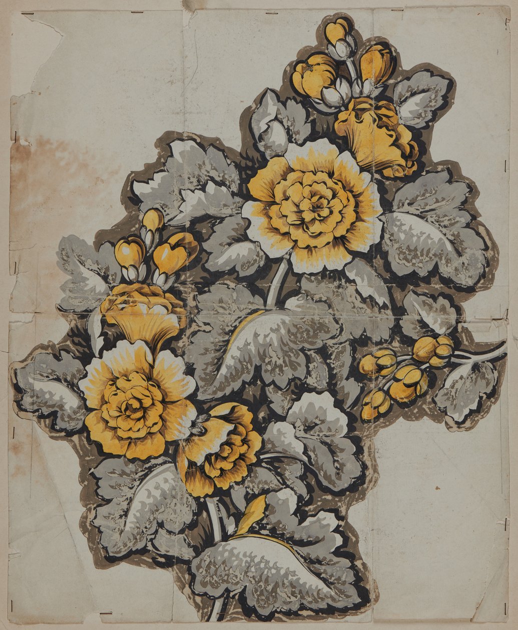Dibujo de diseño, principios o mediados del siglo XIX de French School