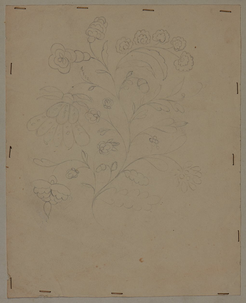 Dibujo de diseño, finales del siglo XVIII de French School