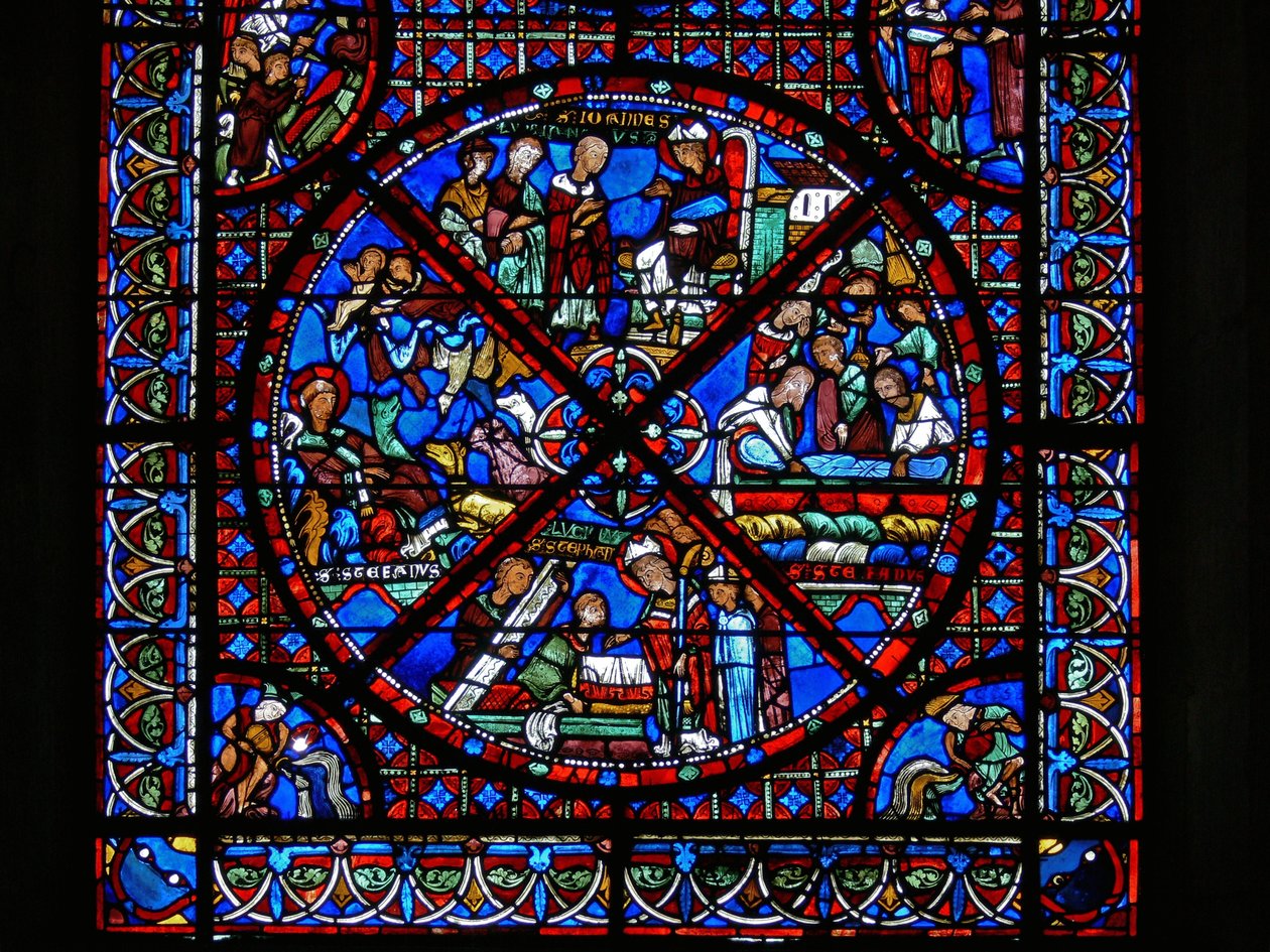 (detalle) de escenas de la vida de San Esteban de French School