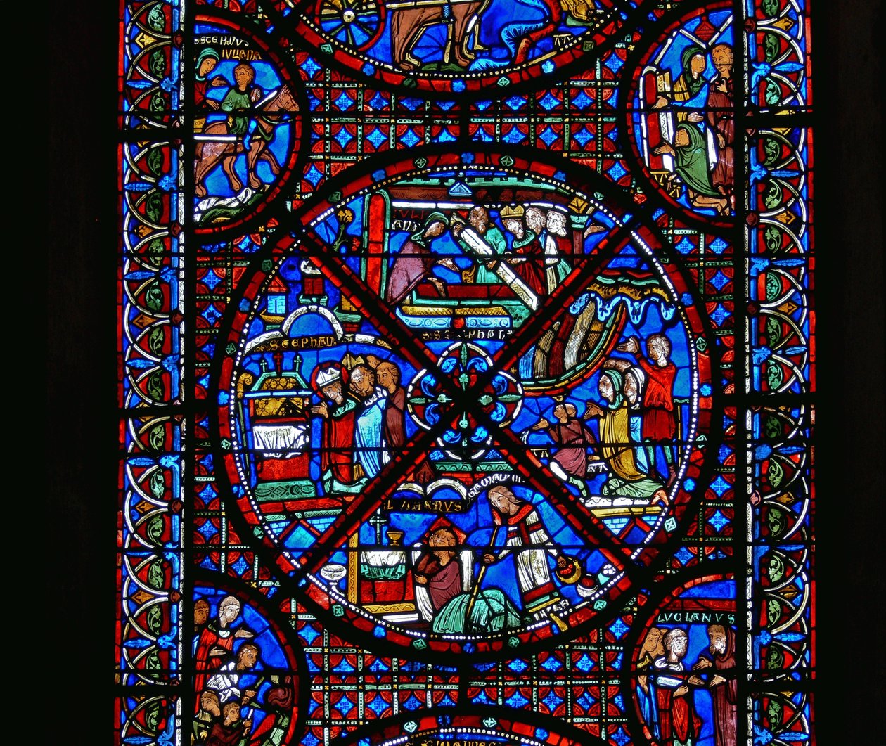 (detalle) de escenas de la vida de San Esteban de French School