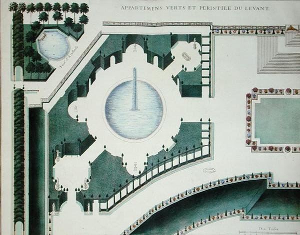 (detalle) de los Jardines de Marly de French School