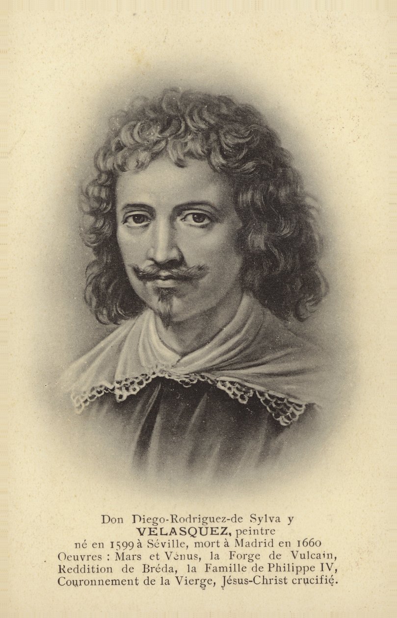 Diego Velázquez, pintor español (litografía) de French School