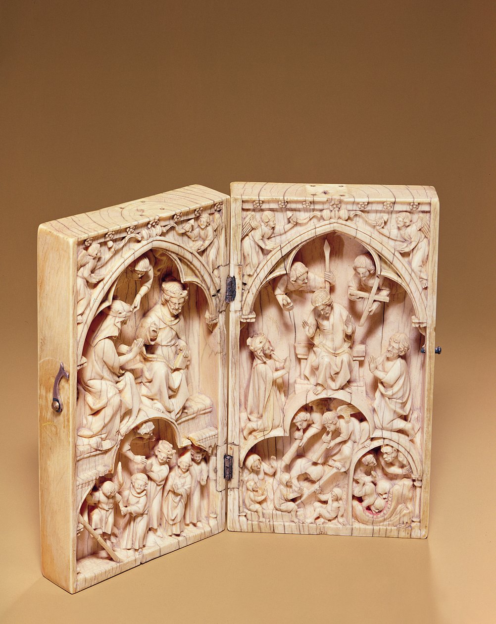 Díptico con la Coronación de la Virgen y el Juicio Final, c.1260-70 de French School