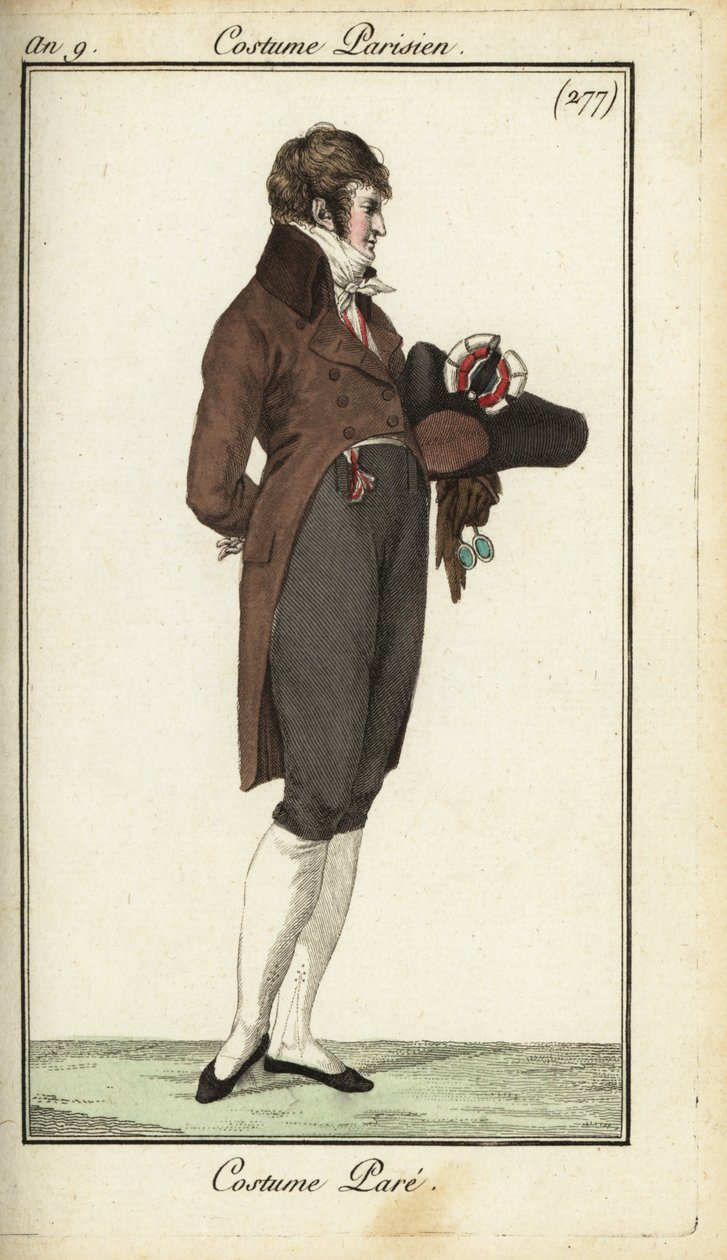 Caballero del Directorio en moda de gala de French School