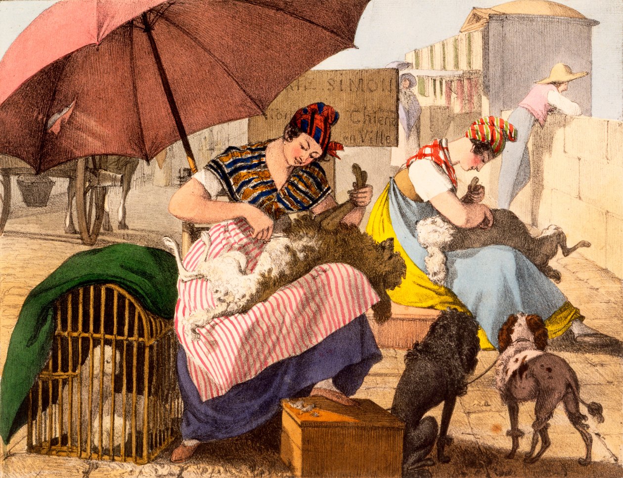 Peluqueros de Perros, 1820 de French School