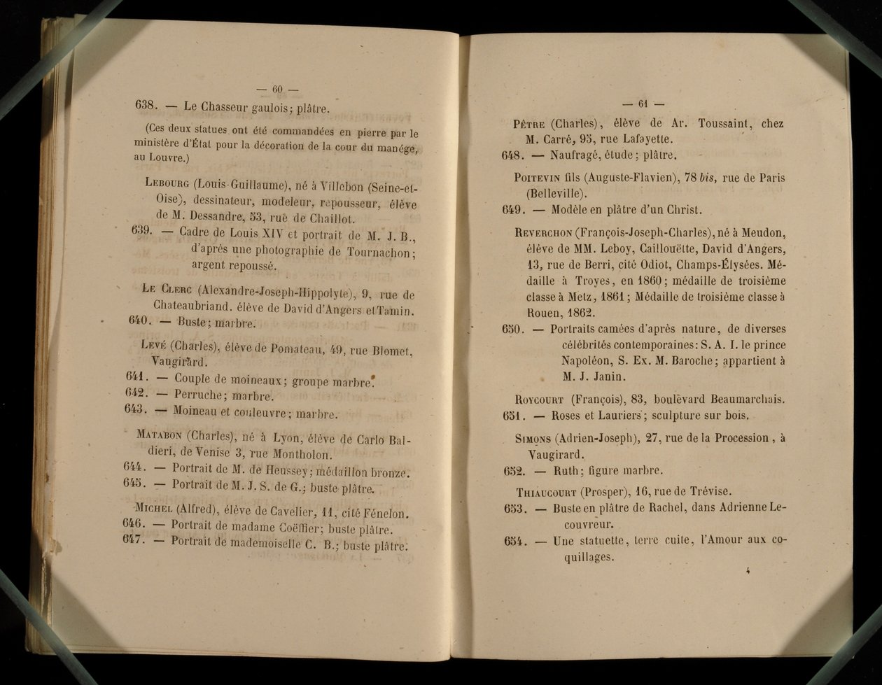 Doble página del Salon des Refuses, 1863 de French School