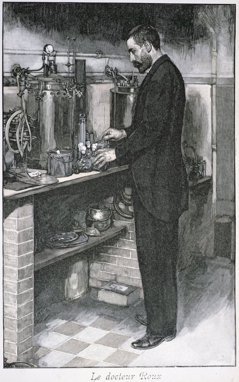 Dr. Pierre Emile Roux (1853-1933) de La Revue Illustrée, 1 de octubre de 1894 de French School