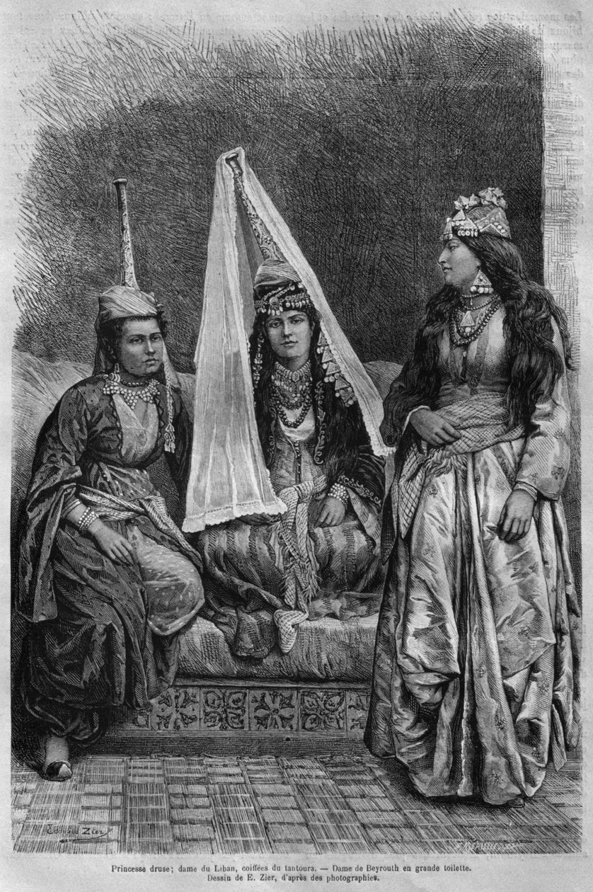 Princesa drusa, de La Syrie daujourdhui. Voyages dans la Phenicie, le Liban et la Judee. 1875-1880 de Louis Charles Emile Lortet, 1884 de French School