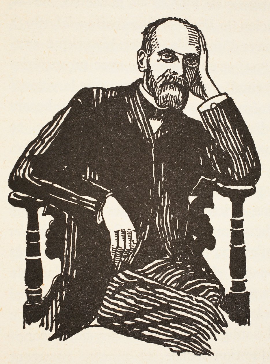 Durkheim, ilustración de Histoire de la Nation Francaise, Ciencias, Volúmenes I y II, por Gabriel Hanotaux (1853-1944), 1924 de French School