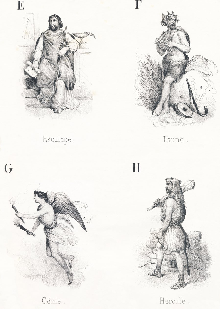 Esculapio, Fauna, Genio, Hércules de French School