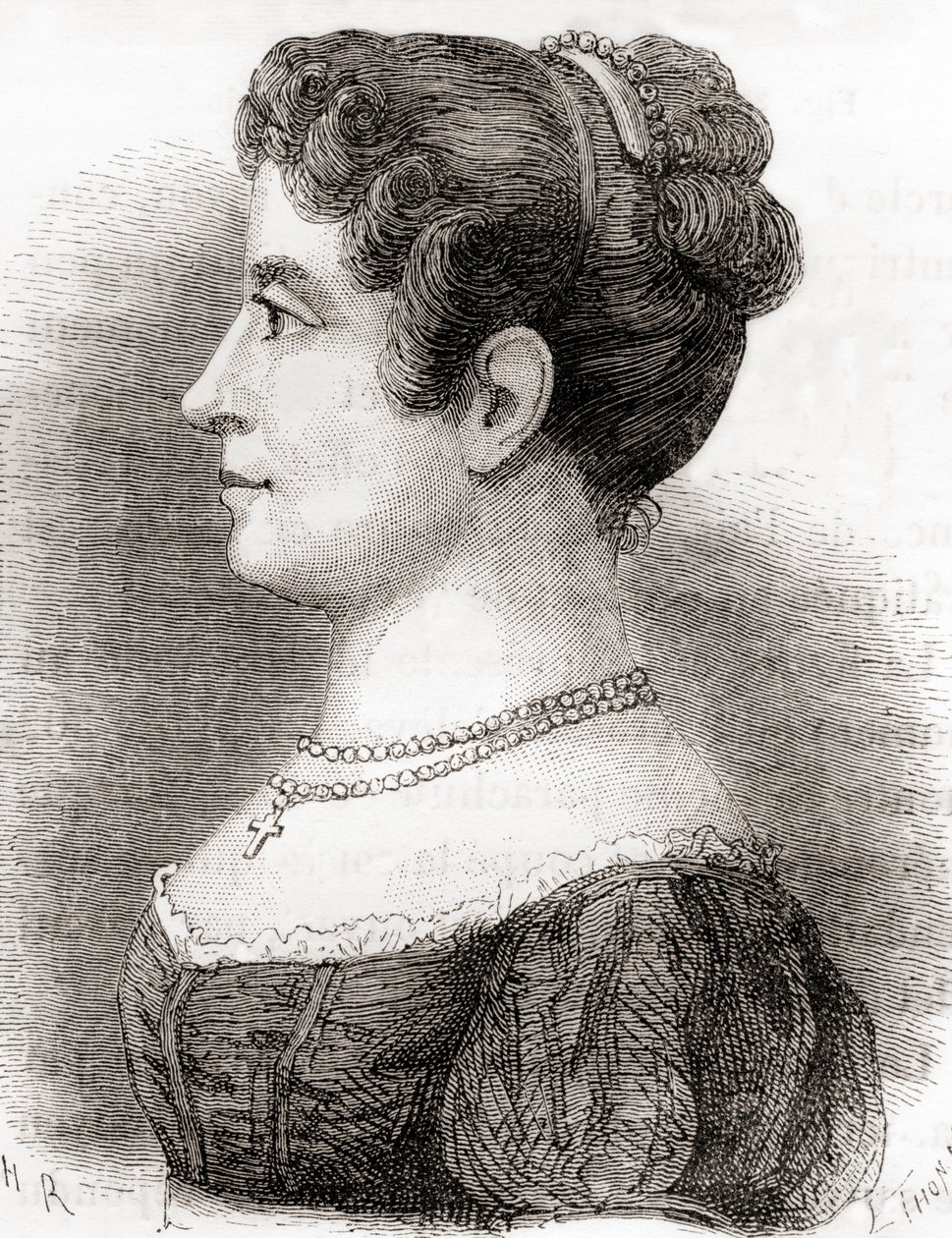 Élisa Garnerin, de "Les Merveilles de la Science", publicado hacia 1870 (litografía) de French School