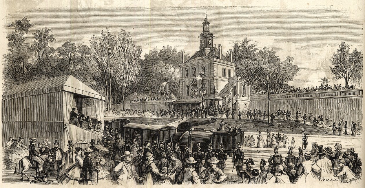 Inauguración del Ferrocarril de Enghien a Montmorency, 30 de junio de French School