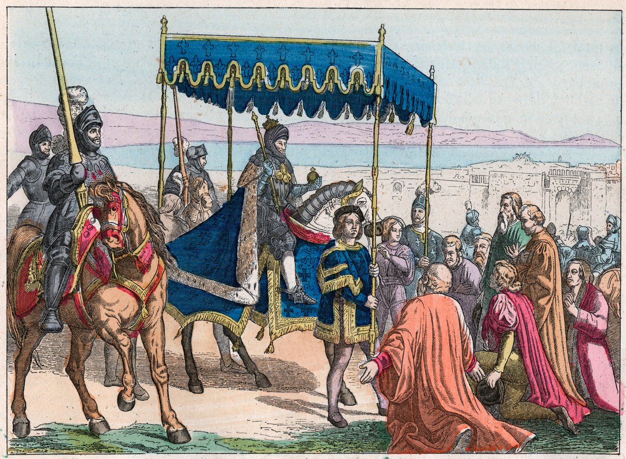 Entrada de Carlos VIII (1470-1498) en Nápoles de French School