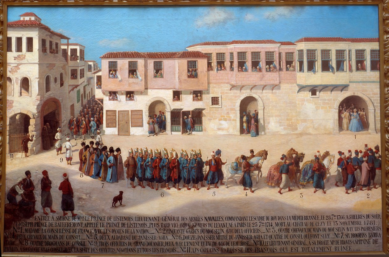 Entrada a Esmirna por el Almirante Joseph de Bauffremont, Príncipe de Listenois 28/09/1766 de French School