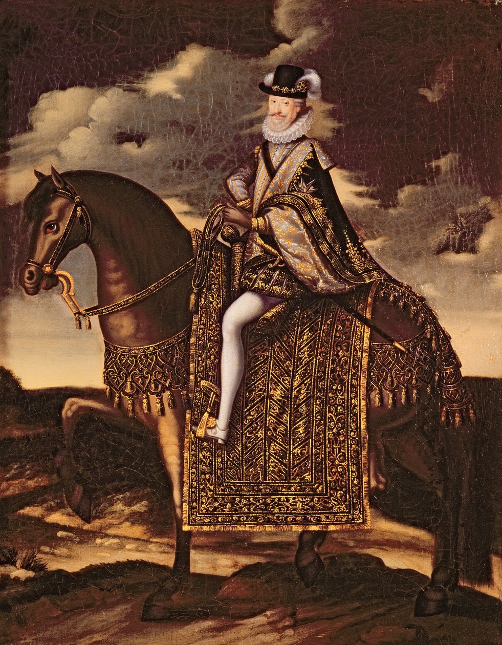 Retrato ecuestre de Enrique IV (1553-1610) de French School
