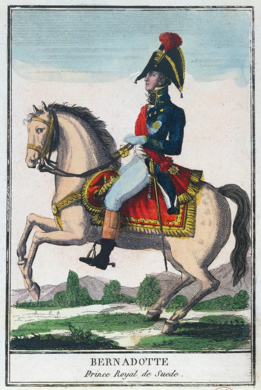 Retrato ecuestre de Charles Jean Baptiste Bernadotte (1763-1844), principios del siglo XIX de French School