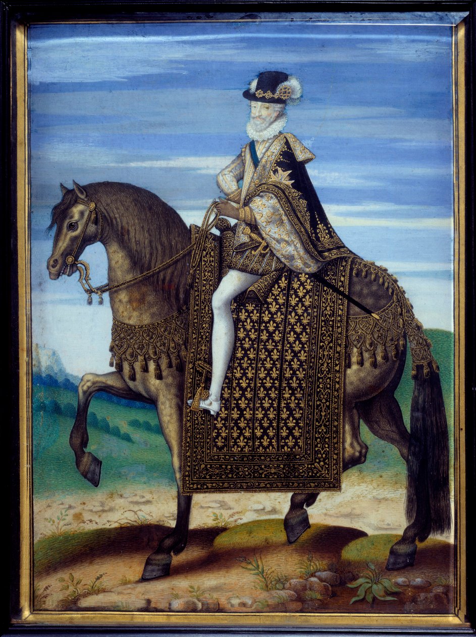 Retrato ecuestre de Enrique IV (1553-1610) de French School