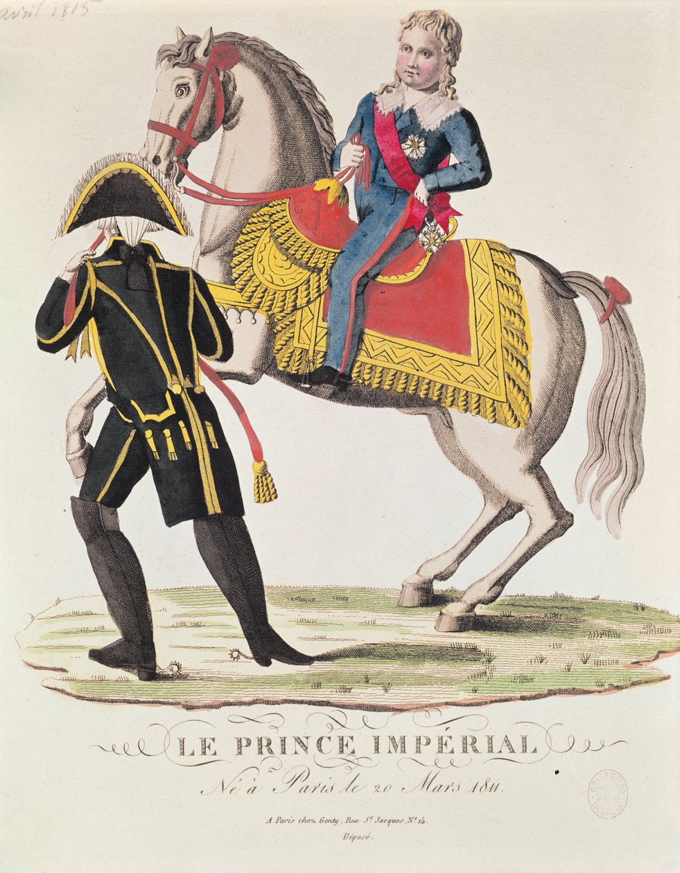 Retrato ecuestre de Napoleón II (1811-32) Rey de Roma, abril 1815 de French School
