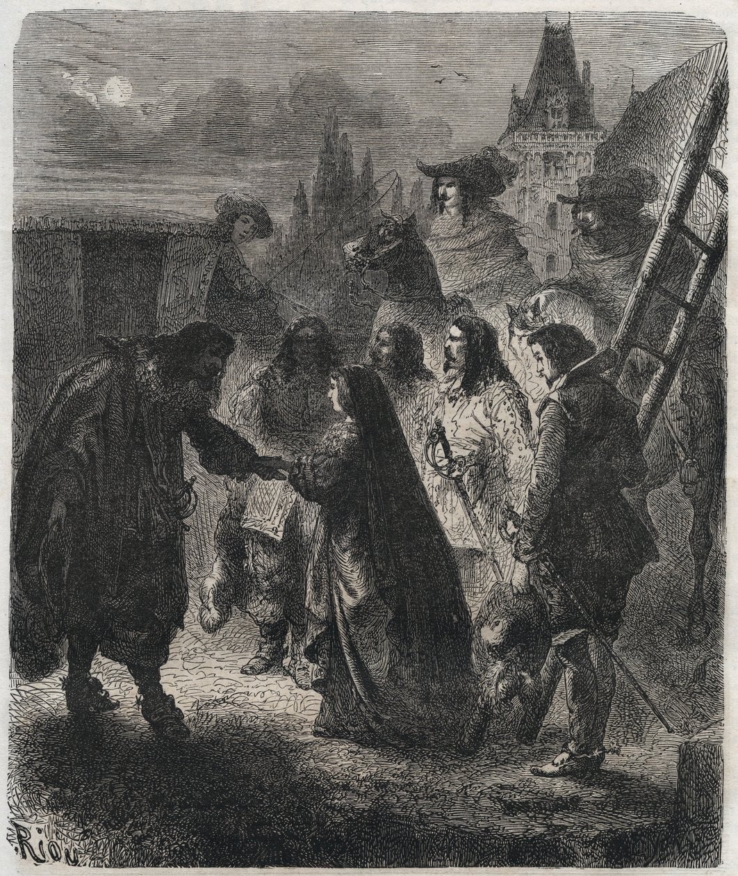 Escape de María de Médicis (1573-1642) del castillo de Blois el 22 de febrero de French School