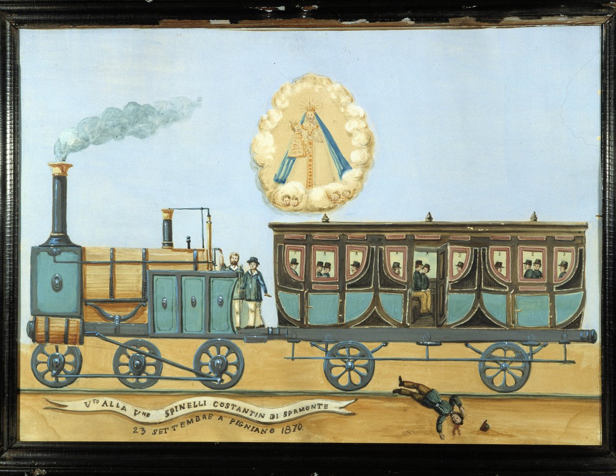Exvoto para alguien caído de un tren - Notre-Dame de Laghet de French School