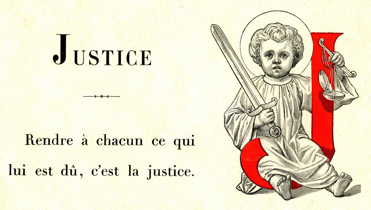 Extracto del Alfabeto del Niño Jesús, edición Alfred Mame a Tours de French School
