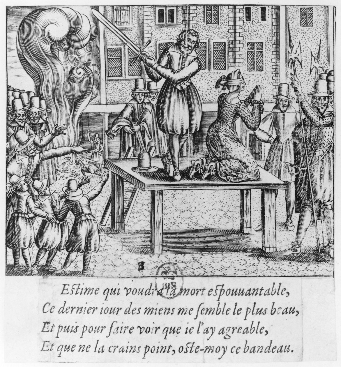 Ejecución de Leonora Galigai (1571-1617) el 8 de julio de 1617 de French School