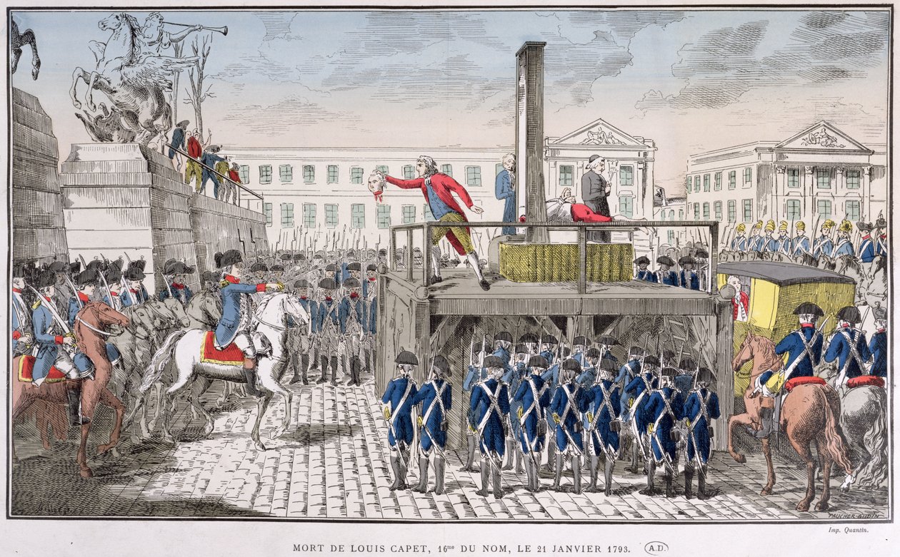 Ejecución de Luis XVI (1754-93) 21 de enero de 1793 de French School