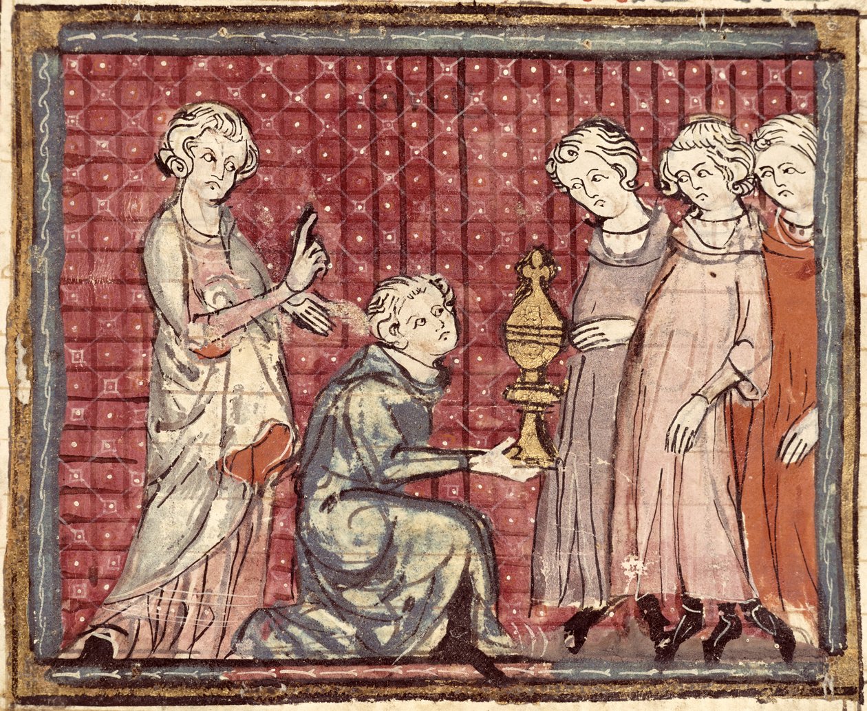 La División del Reino a la Muerte de Clotario I (497-561), de las Grandes Crónicas de Francia 1375-79 de French School