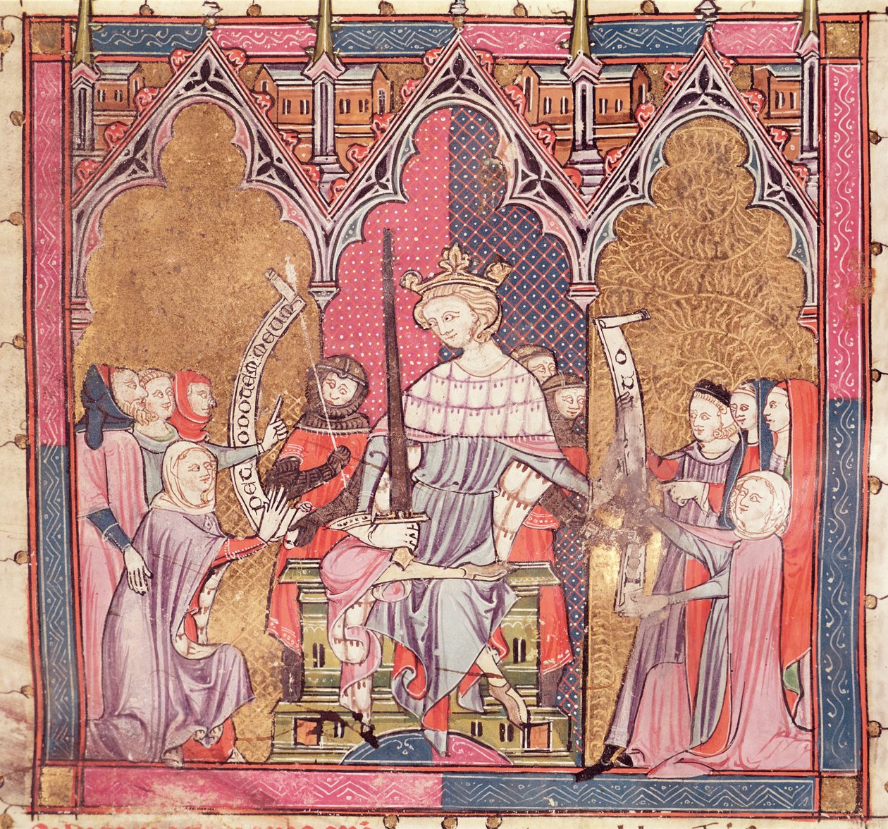 El Rey Administrando Justicia, de Justiniani en Fortiatum de French School
