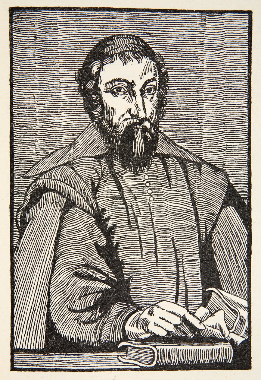 Fabri de Peiresc, copia de Boris Mestchersky (d.1957) ilustración de Histoire de la Nation Francaise, Sciences, Volúmenes I y II, por Gabriel Hanotaux (1853-1944), 1924 de French School