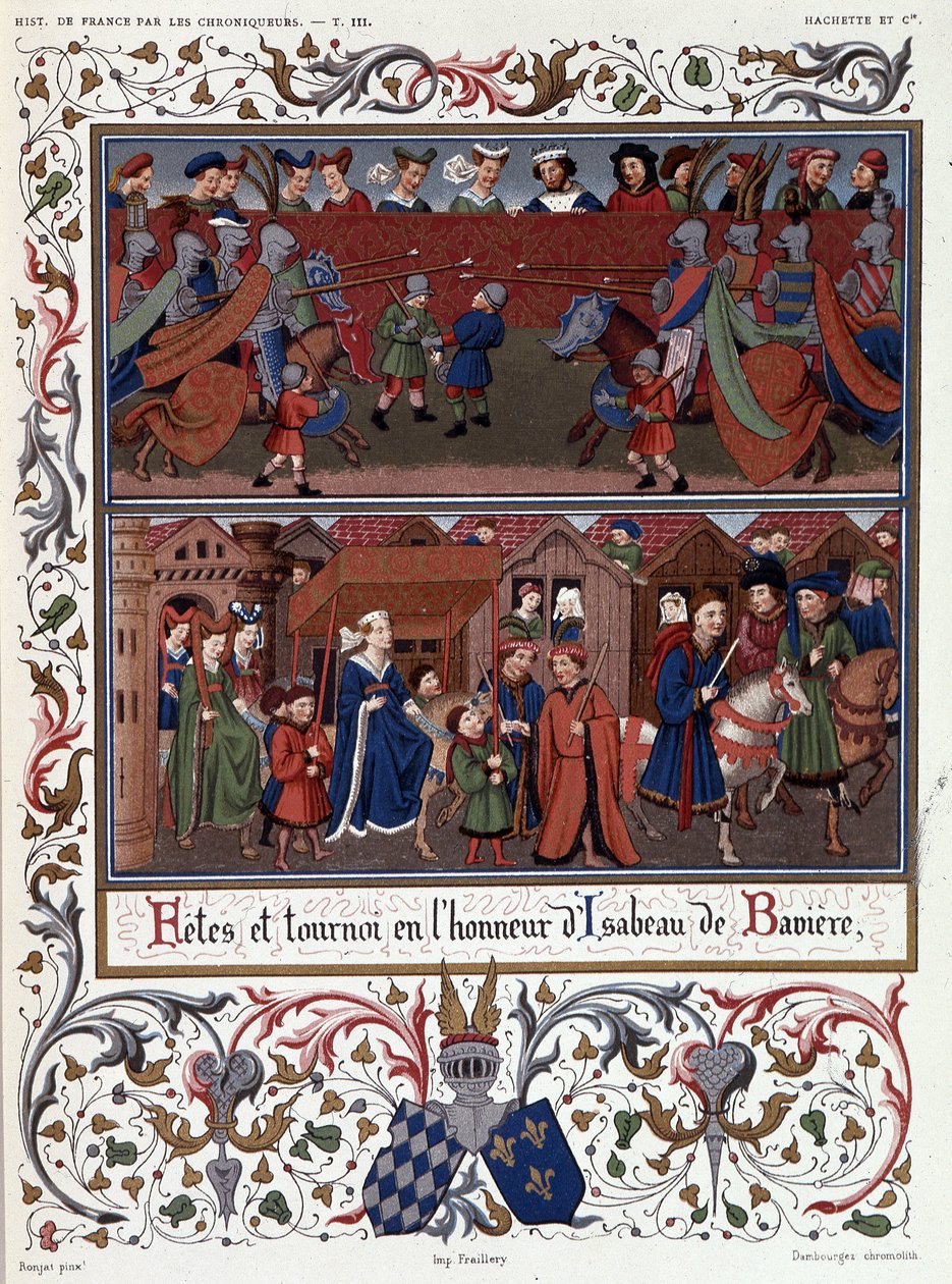 Fiestas y Torneo en Honor de Isabeau (Isabelle, Elisabeth) de Baviera (1371-1435) de French School