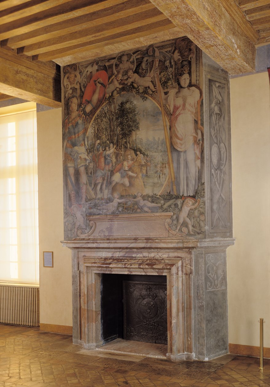 Chimenea en la Chambre du Roi de French School