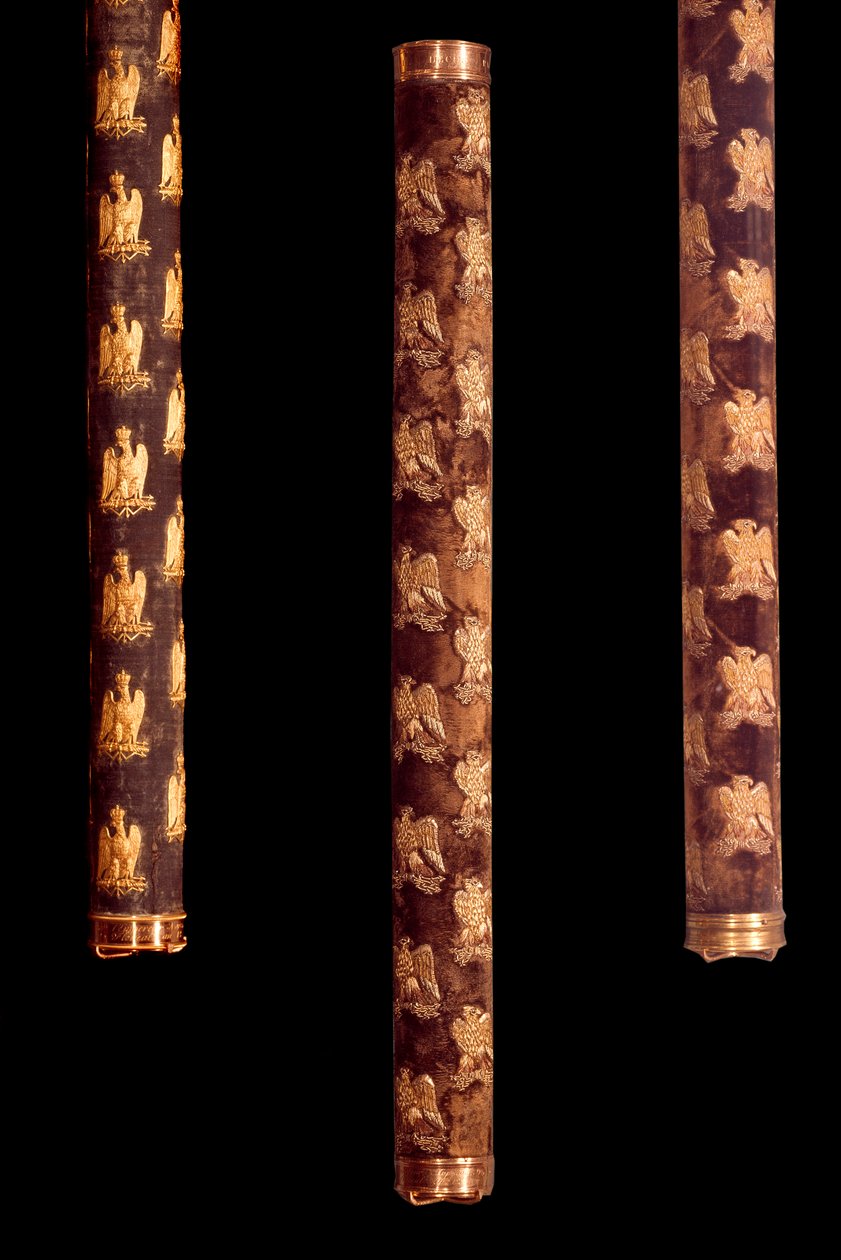 Bastones de mariscal del Primer Imperio. Hechos de madera, oro y terciopelo. 1804-1814. París, Museo del Ejército de French School
