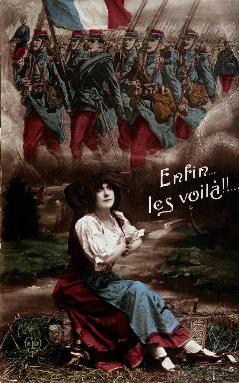 Primera Guerra Mundial: "Por fin están aquí" Un alsaciano ansioso por ver llegar a los soldados del ejército francés de French School