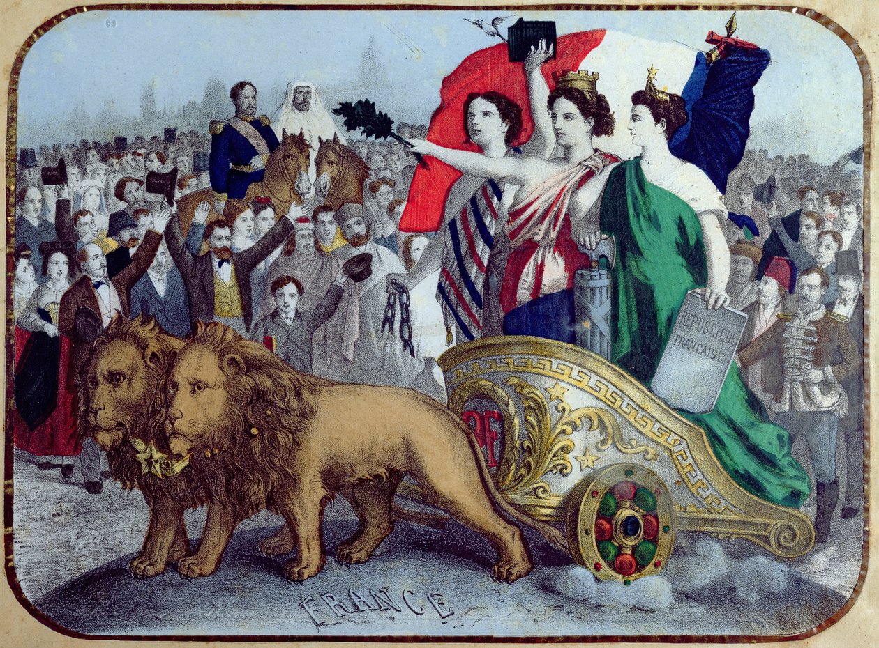 Francia proclamando la libertad, 1848 de French School