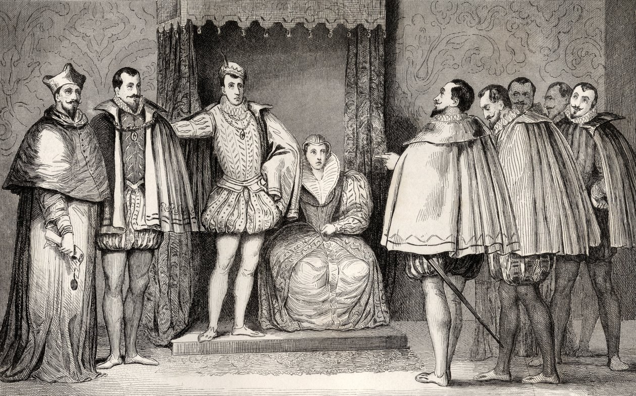 Francisco II (1544-60) dice a los diputados parlamentarios que el Duque de Guisa y el Cardenal gobernarán el Estado, de 