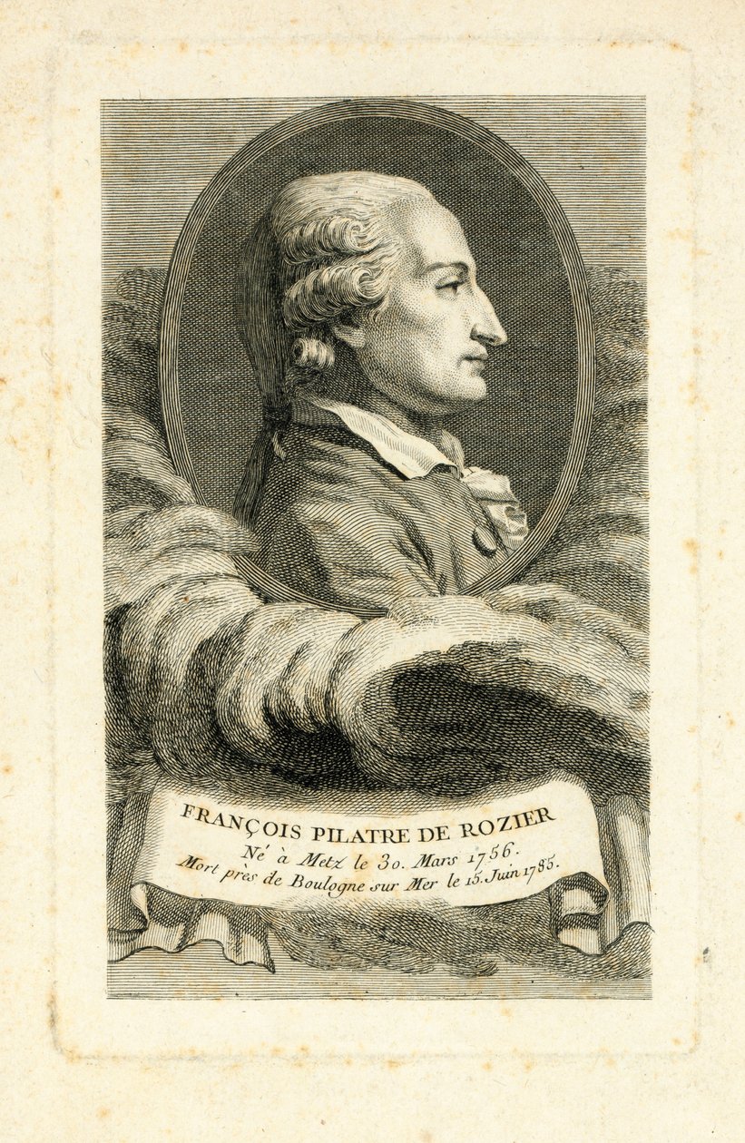 François Pilâtre de Rozier, c.1785 de French School