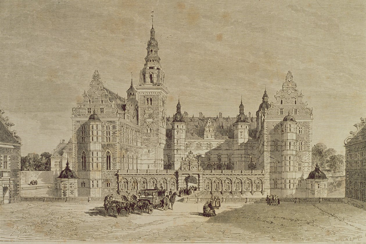 Castillo de Frederiksborg, Hillerod, Dinamarca, 1850s, de 