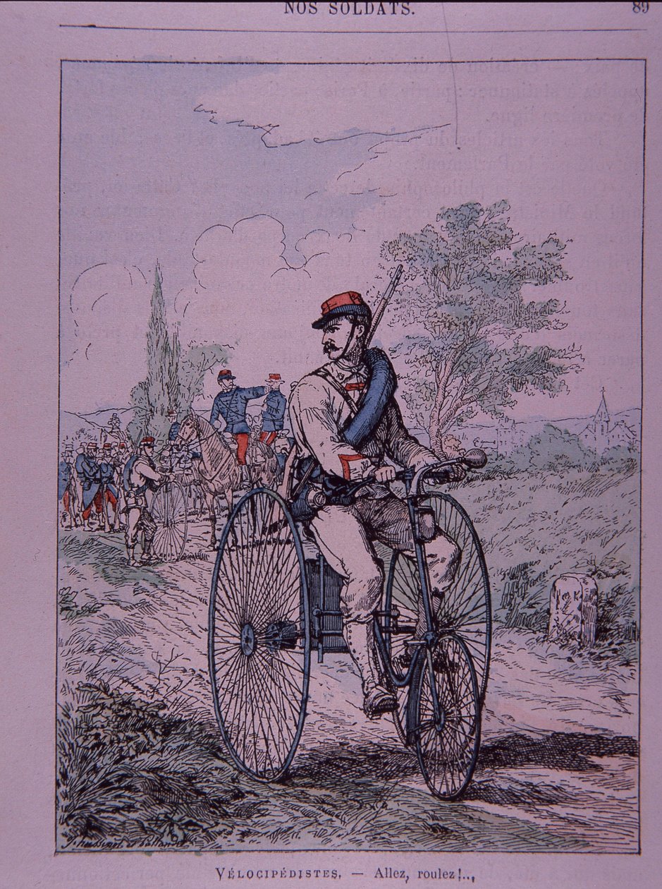 Ciclista del ejército francés (velocipedista) de French School