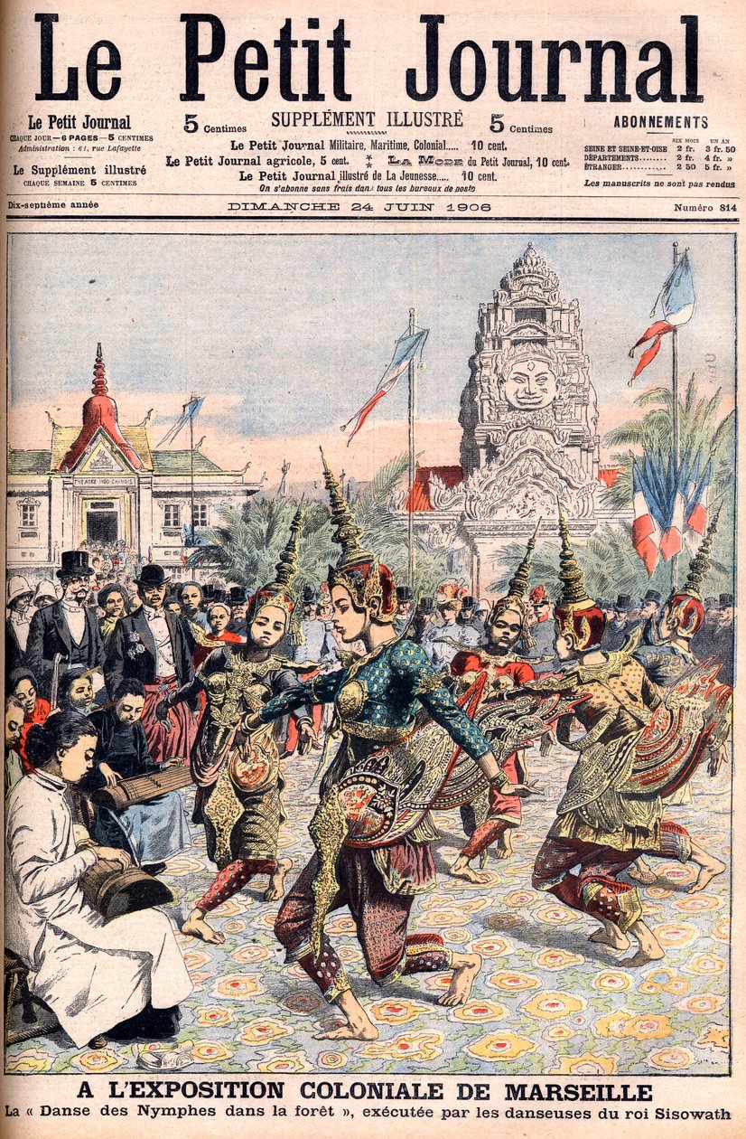Exposición Colonial Francesa en Marsella - Ilustración para Le Petit Journal, 24 de junio de 1906 (grabado) de French School